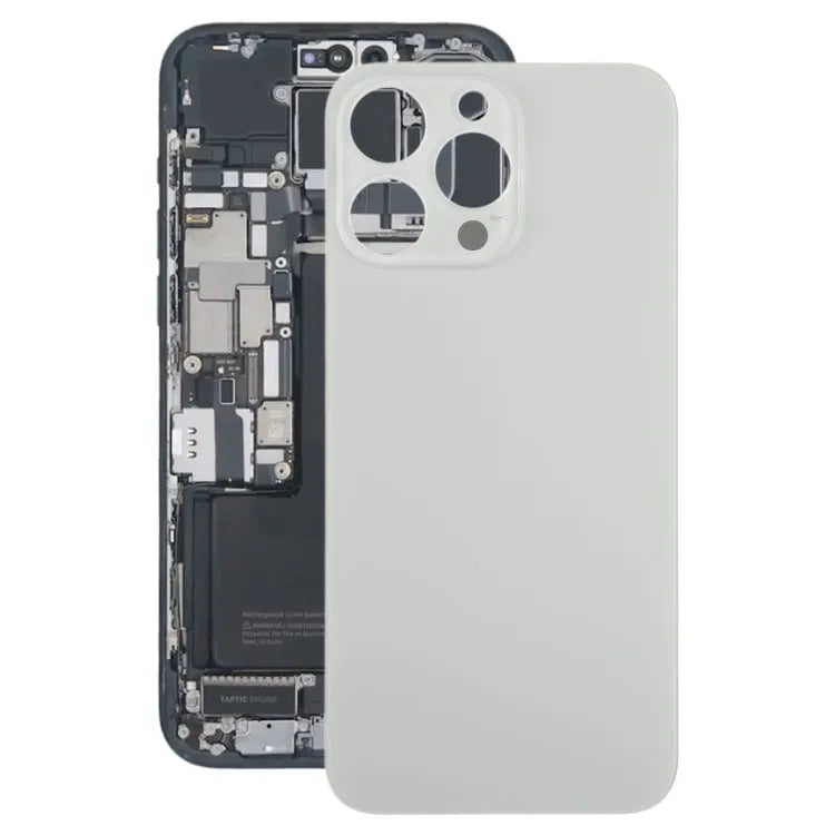 Glazen batterij-achtercover voor iPhone 15 Pro (titanium)