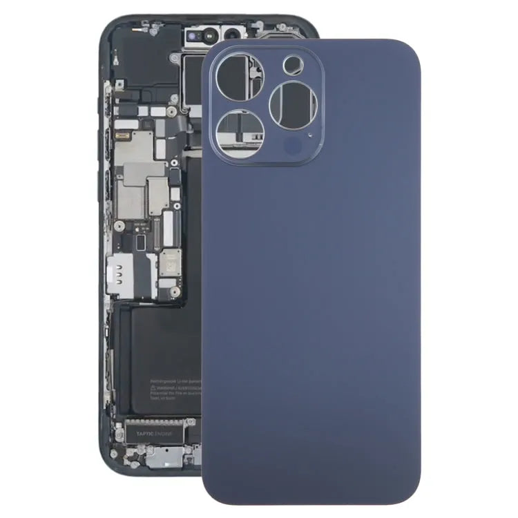 Glazen batterij-achtercover voor iPhone 15 Pro (blauw)