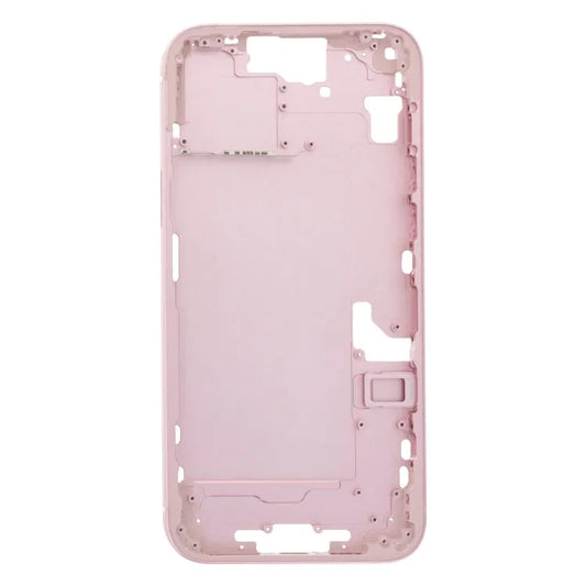 Middenframe bezelplaat met zijtoetsen en kaarthouder (Amerikaanse versie) voor iPhone 15 Plus (roze)