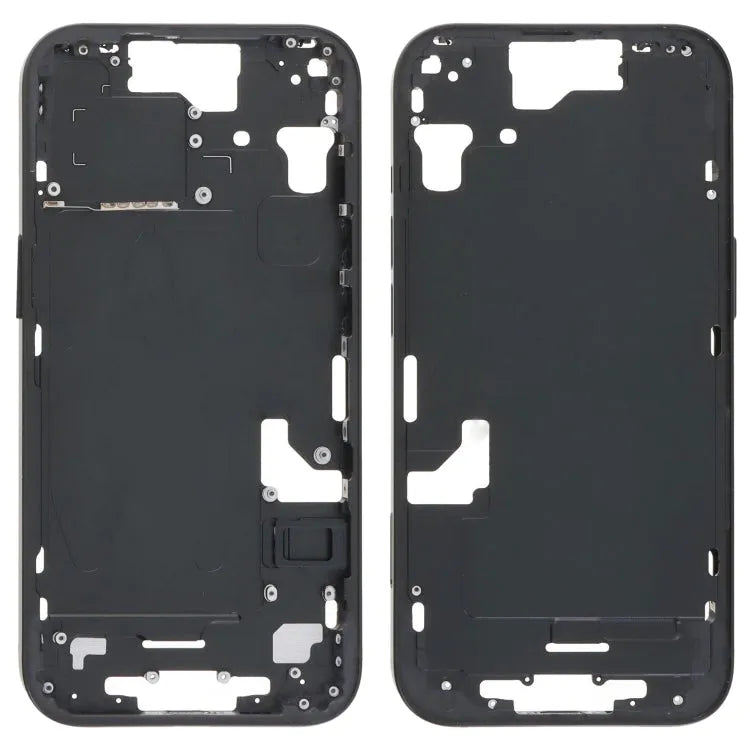 Middenframe bezelplaat met zijtoetsen en kaarthouder (Chinese versie) voor iPhone 15 (zwart)