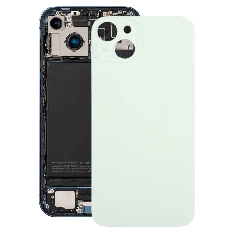 Glazen batterij-achtercover iPhone 15 Plus (groen)