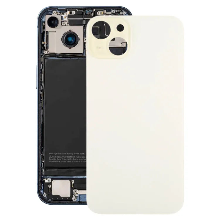 Glazen batterij-achtercover iPhone 15 Plus (geel)