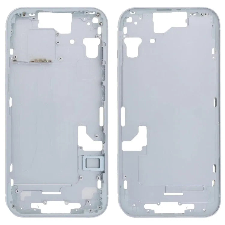 Middenframe bezelplaat met zijtoetsen en kaarthouder, Amerikaanse versie iPhone 15 (blauw)
