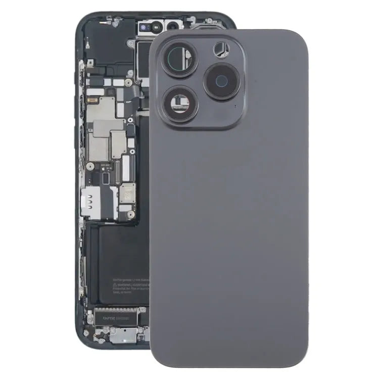 Batterij-achterklep met cameralensframe en MagSafe-magneet voor iPhone 15 Pro (zwart)