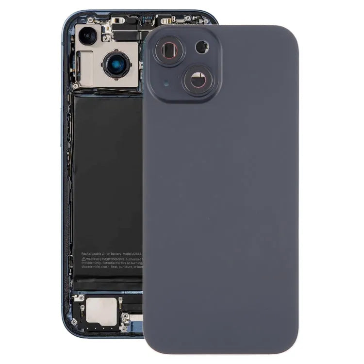 Batterij-achterklep met cameralensframe en MagSafe-magneet voor iPhone 15 (zwart)