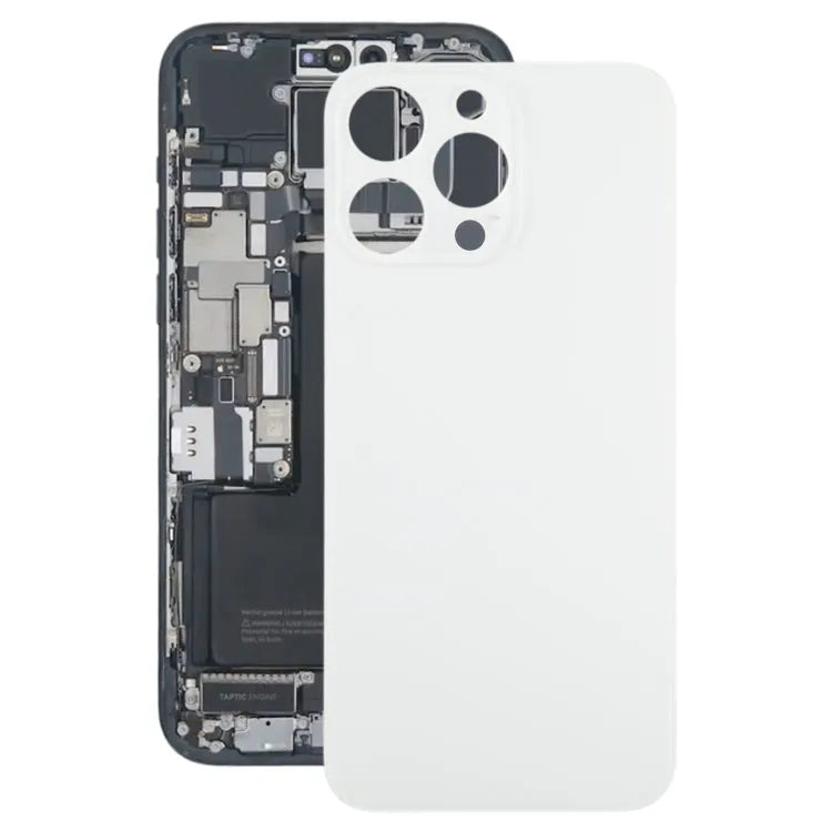 Glazen batterij-achtercover iPhone 15 Pro Max (wit)