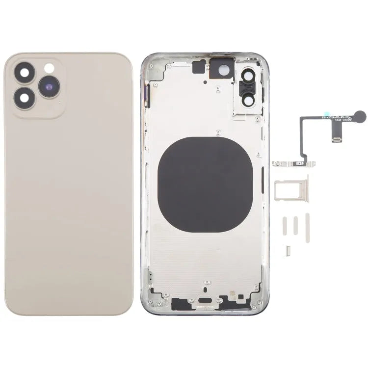 Achterkant met imitatie-uiterlijk van iPhone 15 Pro voor iPhone XS (titanium)