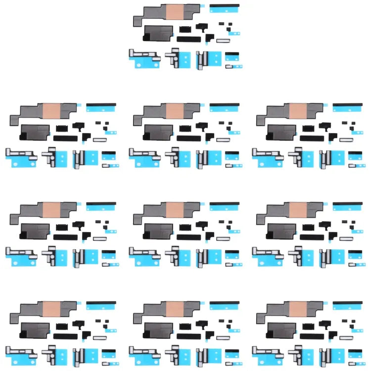 Moederbord-koellichaamsticker en FPC-sponsschuimpads, 10 sets, voor iPhone 15 en 15 Plus
