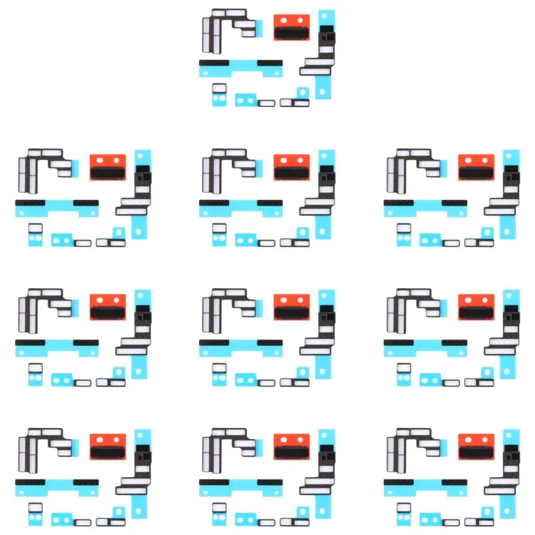 Moederbord-koellichaamsticker en FPC-sponsschuimpads, 10 sets, voor iPhone 15 Pro en 15 Pro Max