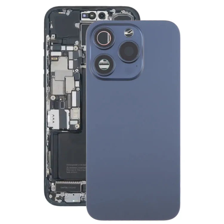 Batterij-achterklep met cameralensframe en MagSafe-magneet voor iPhone 15 Pro Max (blauw)