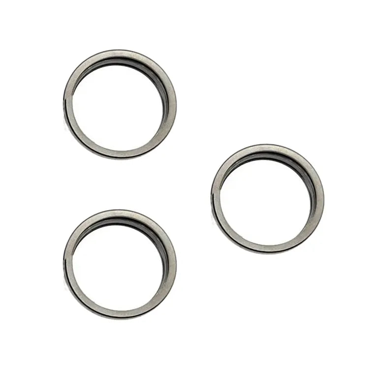 Achteruitrijcamera glazen lens met metalen beschermring 3 stuks/set iPhone 15 Pro / 15 Pro Max (goud)