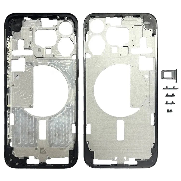 Middenframeplaat met zijtoetsen en kaarthouder iPhone 15 Pro Max Chinese versie (zwart)