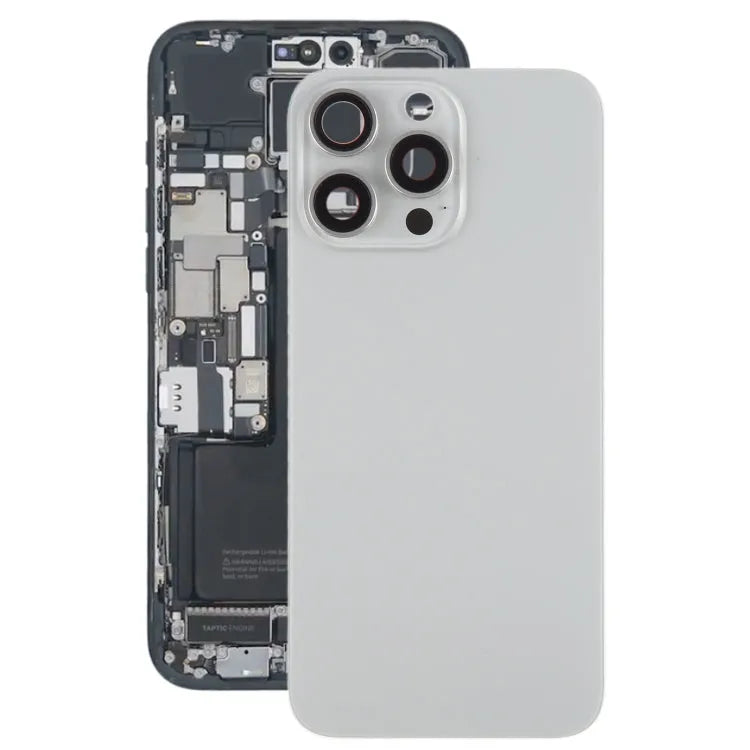 Batterijachterklep met cameralensframe en MagSafe-magneet iPhone 15 Pro Max (titanium)