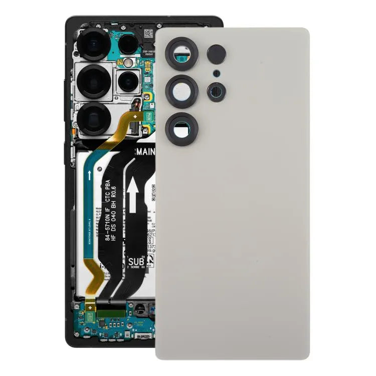 Originele batterij-achterklep met cameralensframe voor Samsung Galaxy S25 Ultra SM-S938 (zilver)