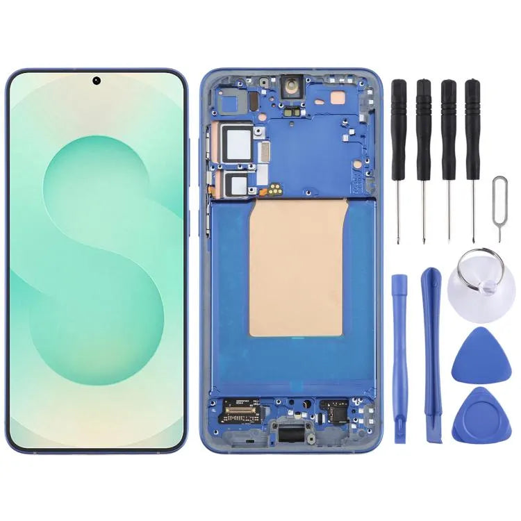 Compleet OLED-LCD-scherm met frame Samsung Galaxy S25+ SM-S936B (blauw)