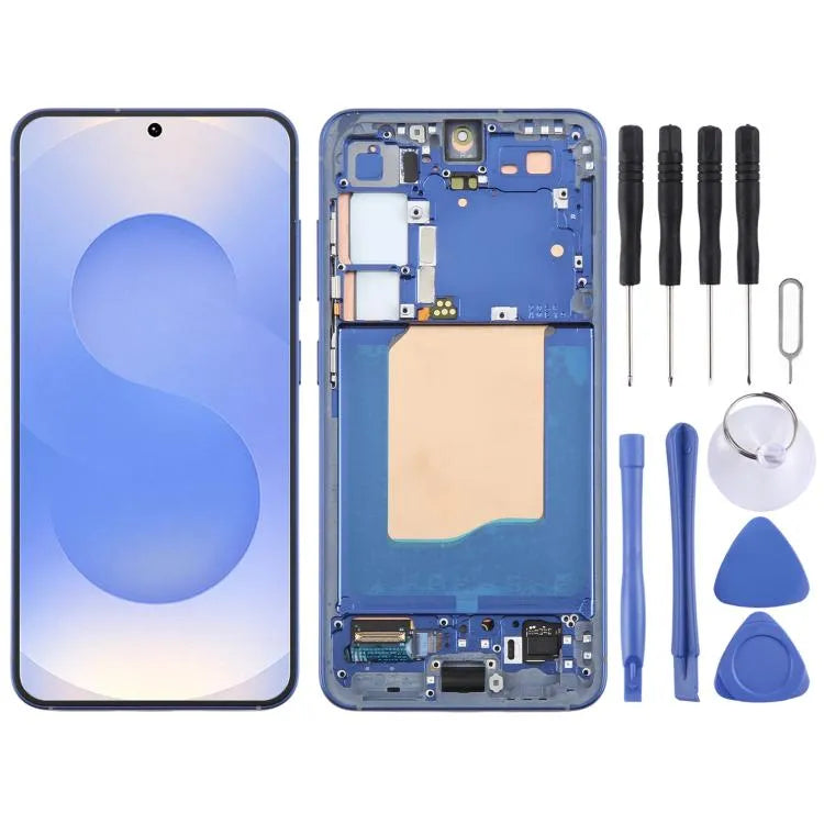 Compleet OLED-LCD-scherm met frame Samsung Galaxy S25 SM-S931B (blauw)