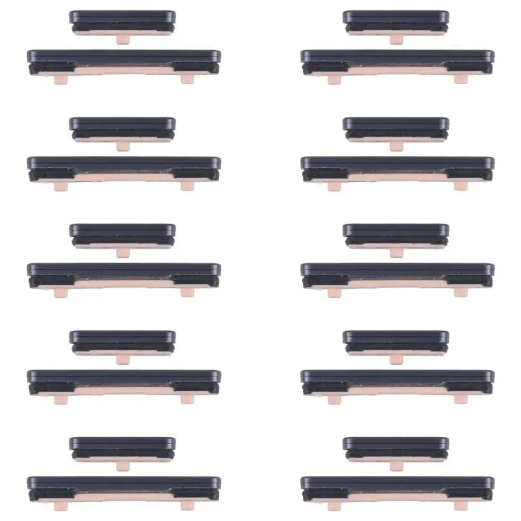 Aan/uit-knop en volumeknop set (10 stuks) voor Samsung Galaxy S25+ SM-S936B (zwart)