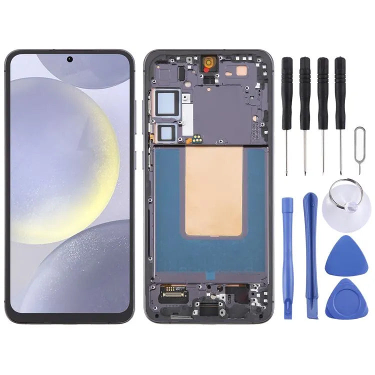 OLED LCD-schermdigitizer complete montage met frame voor Samsung Galaxy S24+ SM-S926B (zwart)