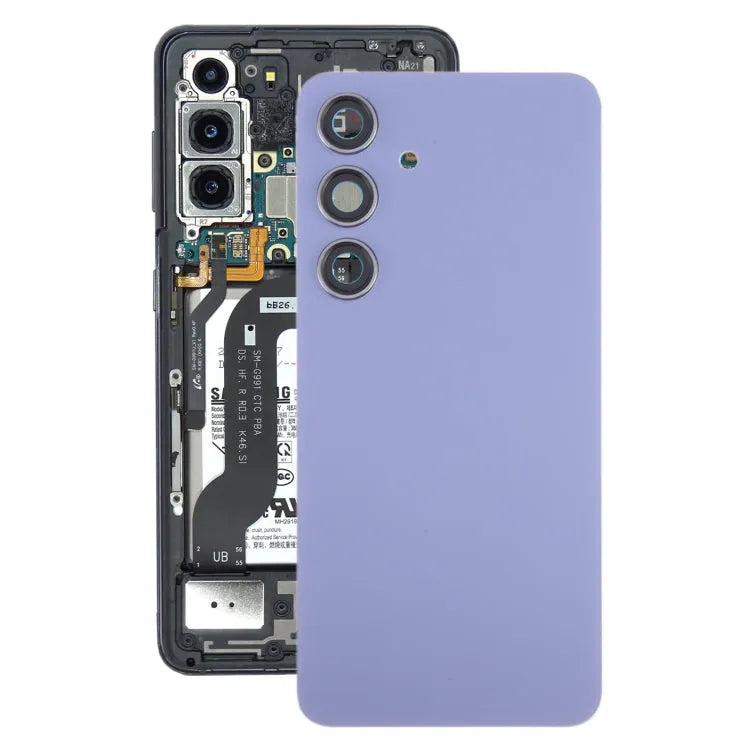 Originele batterij-achterklep met cameralensframe voor Samsung Galaxy S24 SM-S921B (grijs)