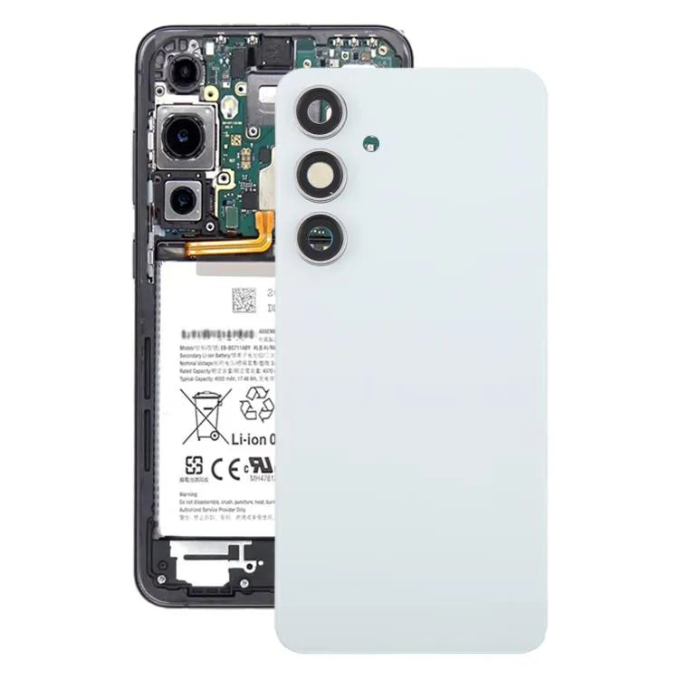 Originele batterij-achterklep met cameralensframe voor Samsung Galaxy S24 FE SM-S721B (wit)