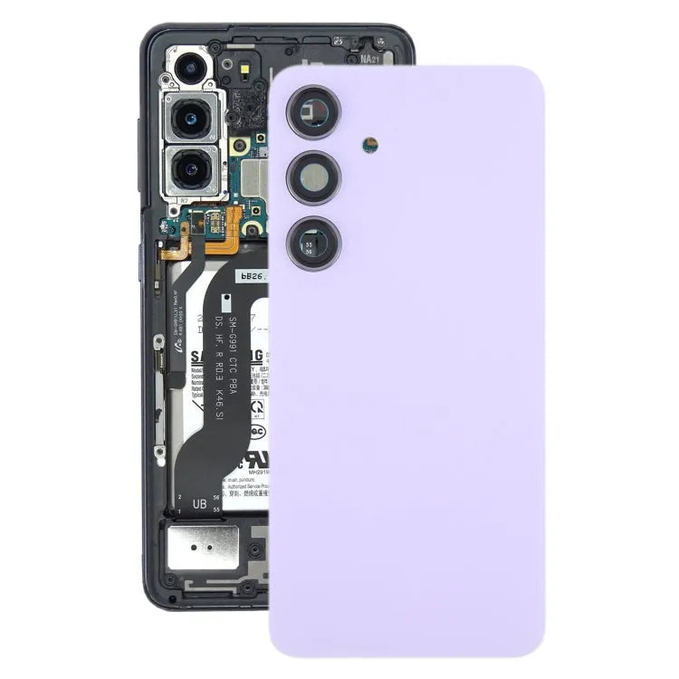 OEM batterij-achterklep met cameralensframe voor Samsung Galaxy S24 SM-S921B (lichtpaars)