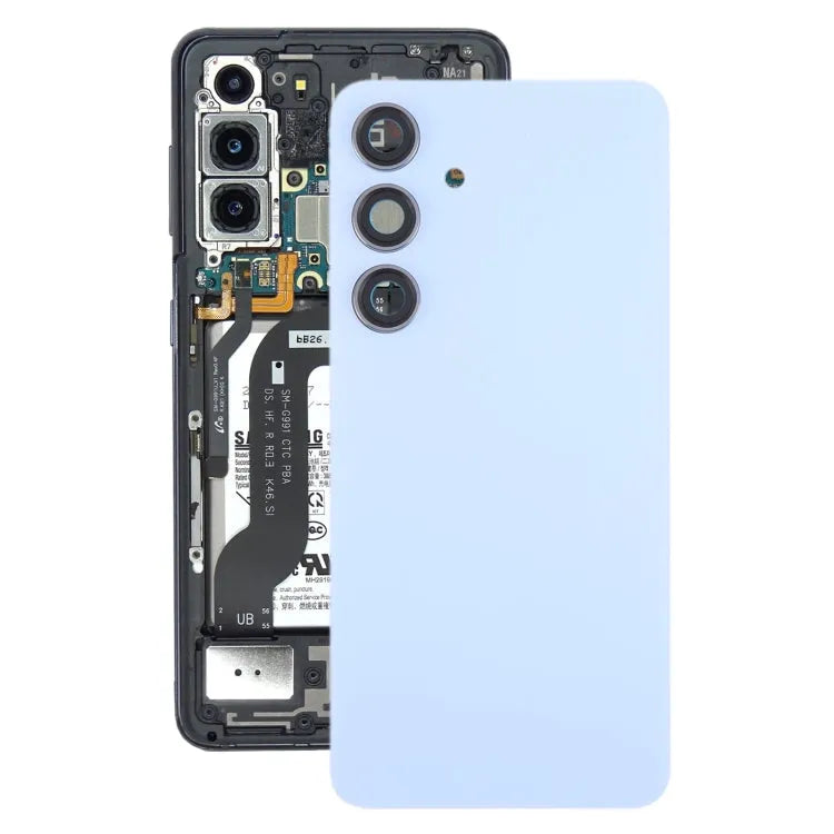 Originele batterij-achterklep inclusief cameralensframe voor Samsung Galaxy S24 SM-S921B (blauw)