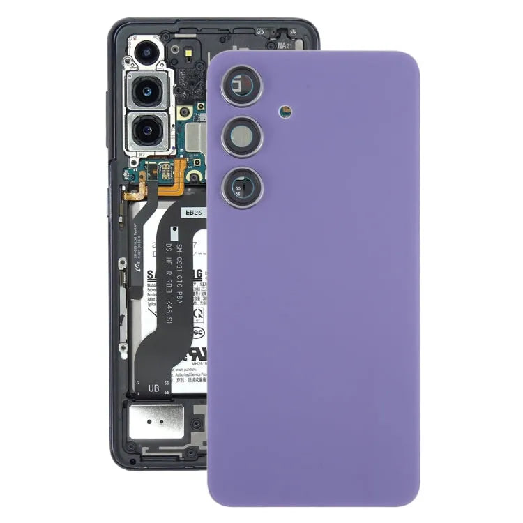 Originele batterij-achterklep inclusief cameralensframe voor Samsung Galaxy S24 SM-S921B (paars)