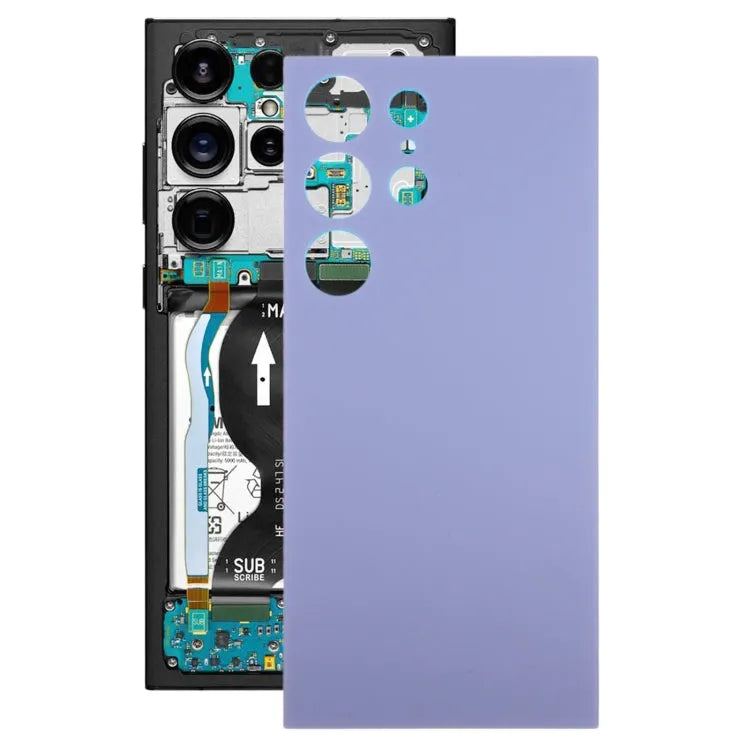 Originele batterij-achterklep inclusief cameralensframe voor Samsung Galaxy S24 Ultra SM-S928B (grijs)