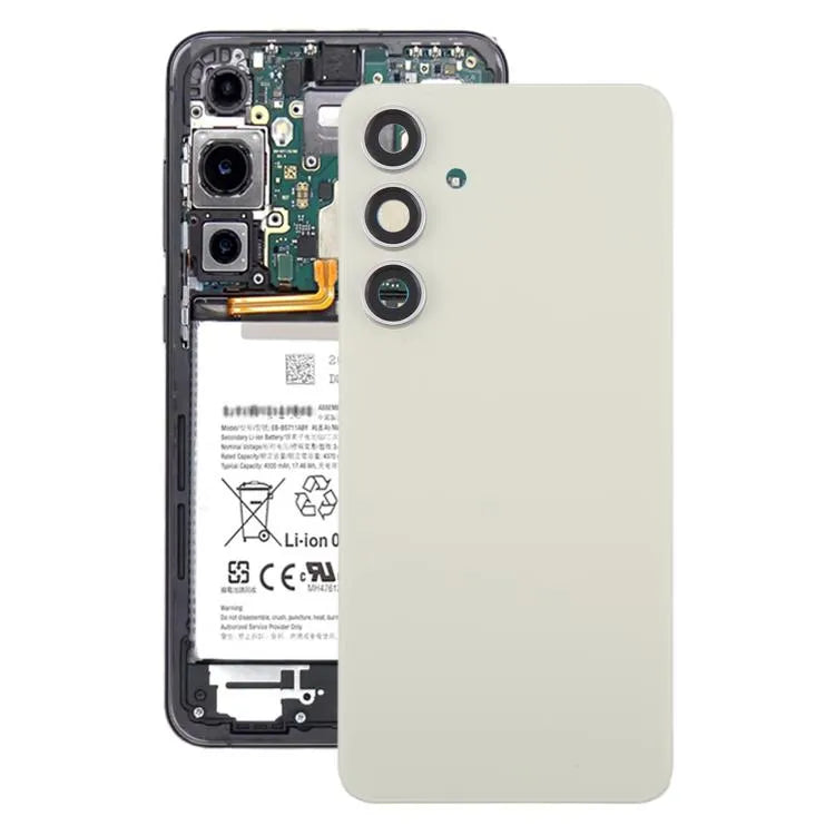 Originele batterij-achterklep met cameralensframe voor Samsung Galaxy S24 FE SM-S721B (lichtgeel)