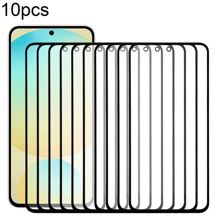Buitenste glazen frontlens met OCA-lijm 10 stuks voor Samsung Galaxy S24 FE SM-S721B