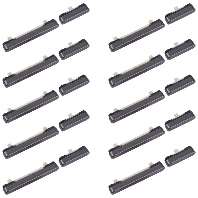 10 stuks originele aan/uit-knop en volumeknop voor Samsung Galaxy S24 Ultra SM-S928B (zwart)
