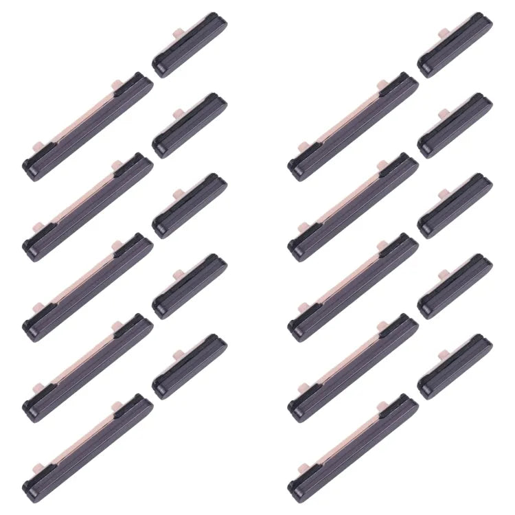 10 stuks originele aan/uit-knop en volumeknop voor Samsung Galaxy S24+ SM-S926B (zwart)
