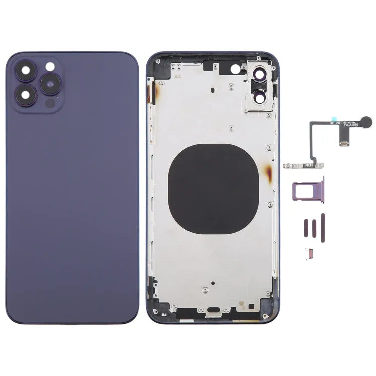 Achterkant in iPhone 14 Pro Max-look voor iPhone XS Max (paars)