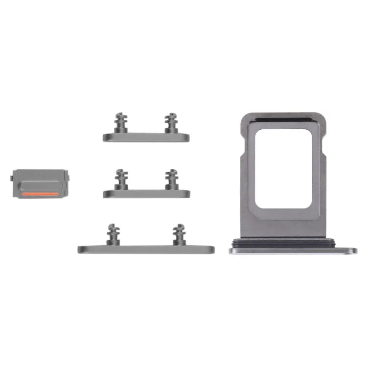 Dubbele SIM-lade + zijtoetsenset voor iPhone 14 Pro Max (zwart)
