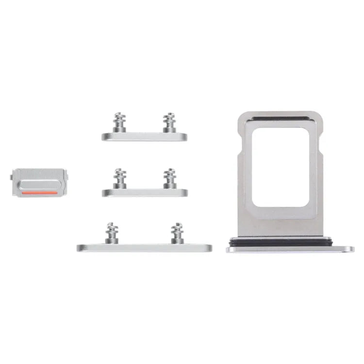 Dubbele SIM-lade + zijtoetsenset voor iPhone 14 Pro Max (zilver)