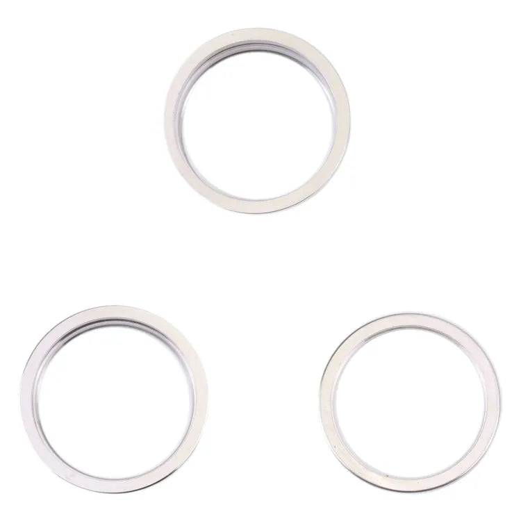 Cameralens-glas met metalen beschermring 3 stuks (zilver) voor iPhone 14 Pro Max