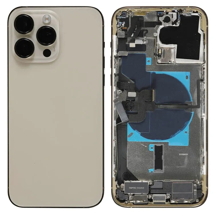 Batterij-achterklep met middenframe voor iPhone 14 Pro Max, Chinese versie (goud)