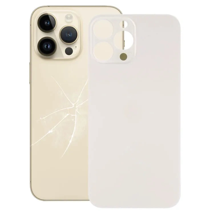 Glazen batterij-achterkant met groot cameragat voor iPhone 14 Pro Max (goud)