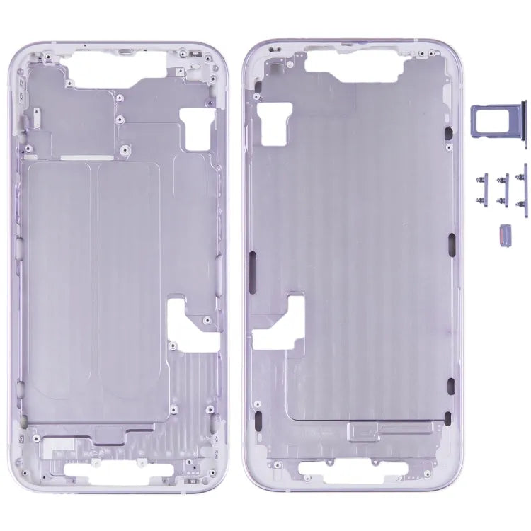 Middenframe met zijtoetsen voor iPhone 14 (paars)