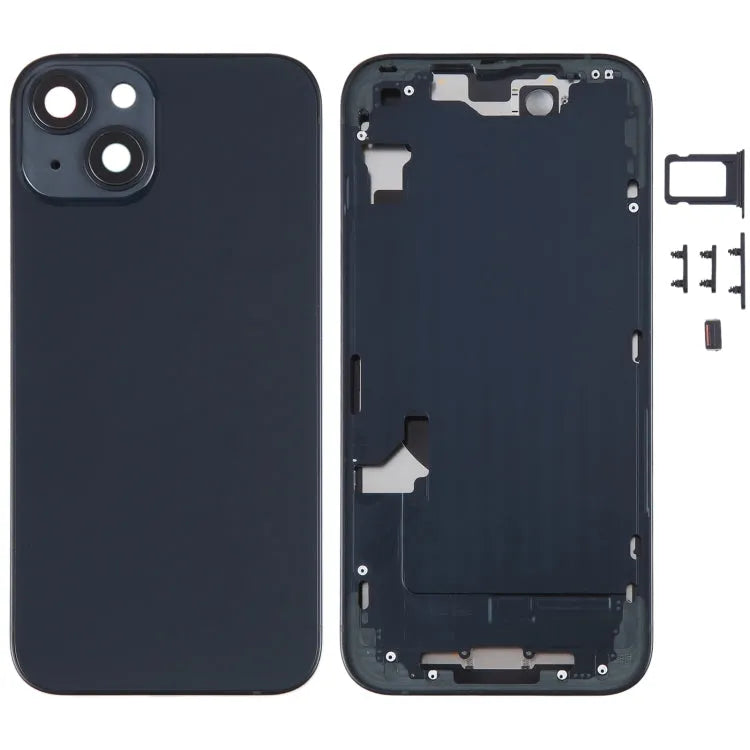 Batterij-achterkant met middenframe en zijtoetsen voor iPhone 14 (zwart)
