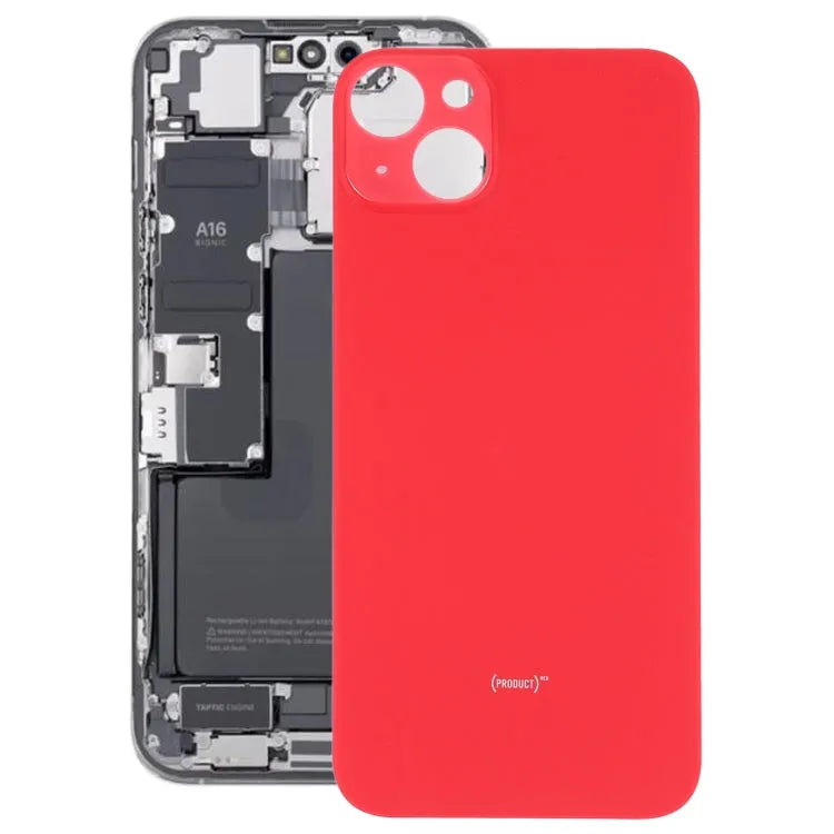 Glazen achterkant voor iPhone 14 Plus (rood)