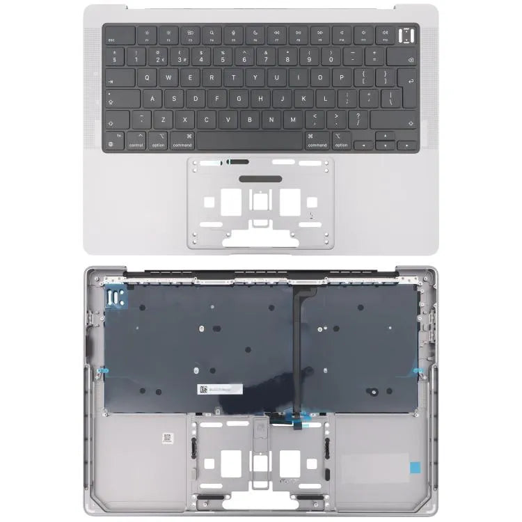 UK-toetsenbord grote Backspace met C-behuizing voor MacBook Pro 14 inch A2442 A2779 (2021/2023, zilver)