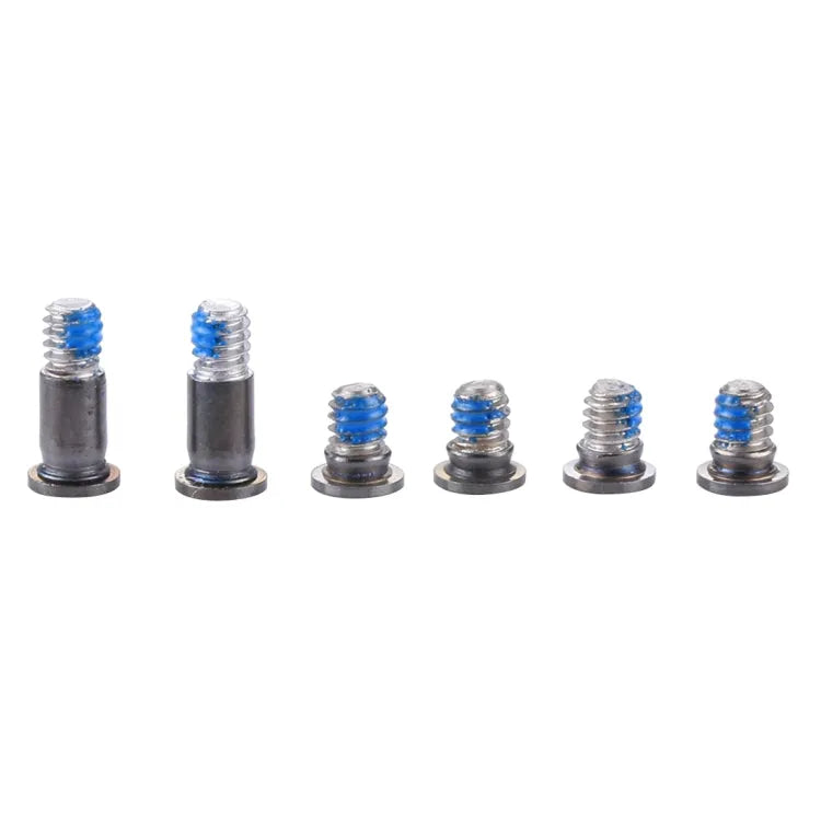 Bodemplaatschroeven 6 stuks (2 lang + 4 kort) voor MacBook Pro 13,3 inch met Touch Bar A1706 (grijs)