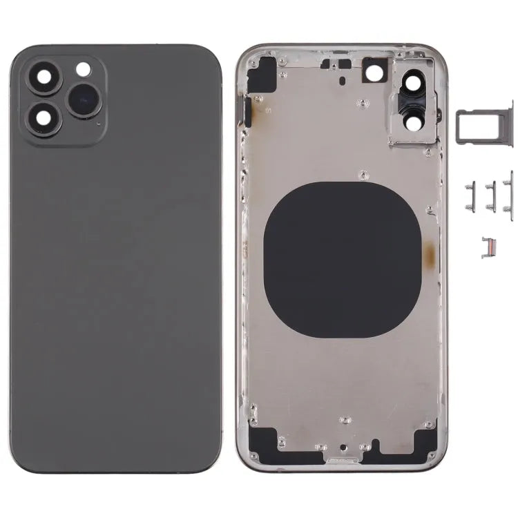 Achterbehuizing met uiterlijk van 13 Pro voor iPhone X (zwart)
