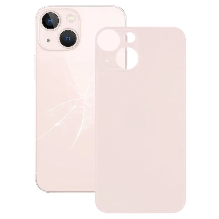 Achterglas met grote camera-uitsparing voor iPhone 13 mini (roze)