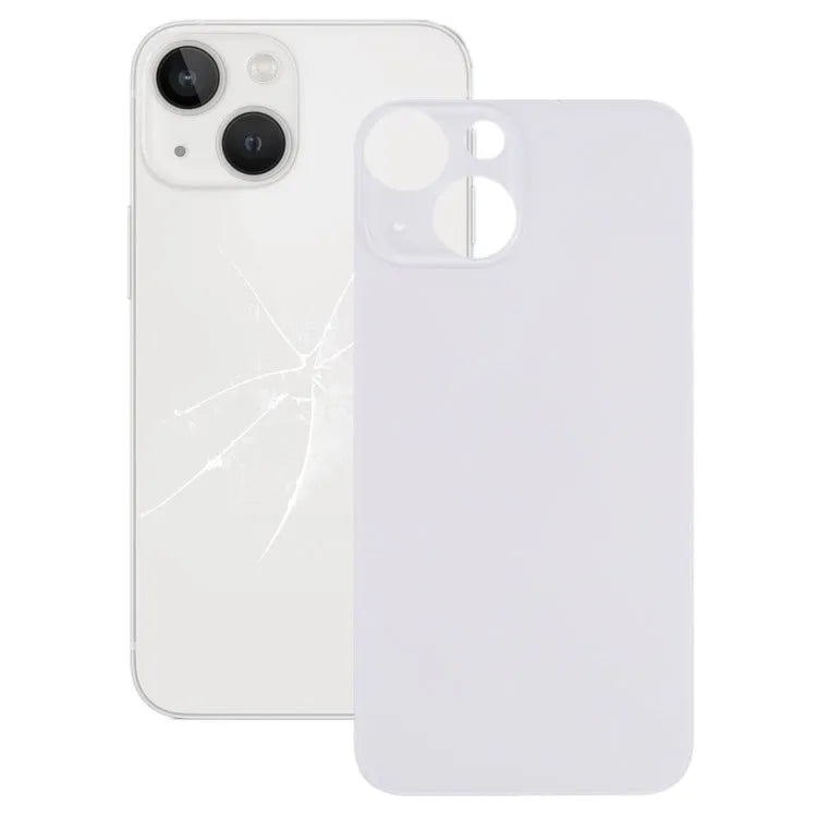 Achterkant glas batterijcover voor iPhone 13 mini (wit)