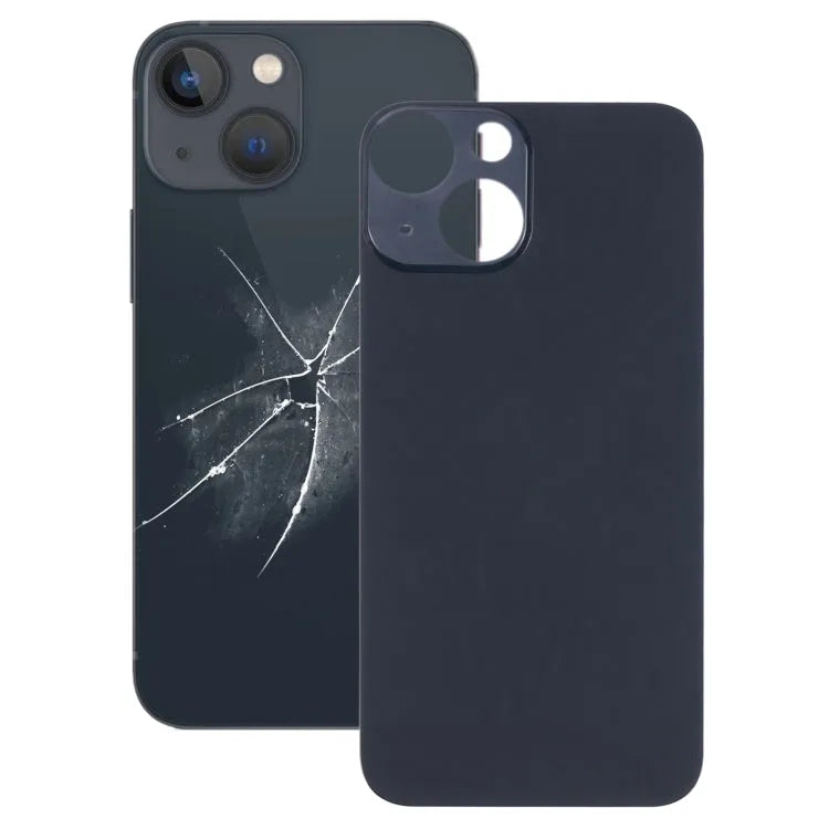 Achterkant glas batterijcover voor iPhone 13 mini (zwart)