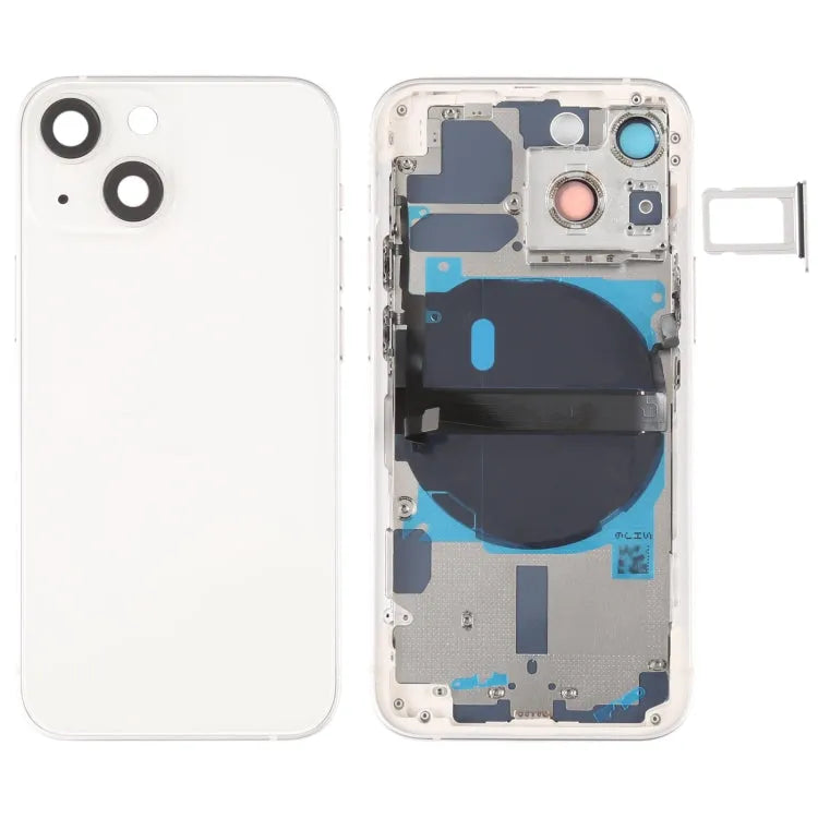 Batterij-achterkant met zijtoetsen, kaartlade en draadloze oplaadmodule voor iPhone 13 mini (standaard)