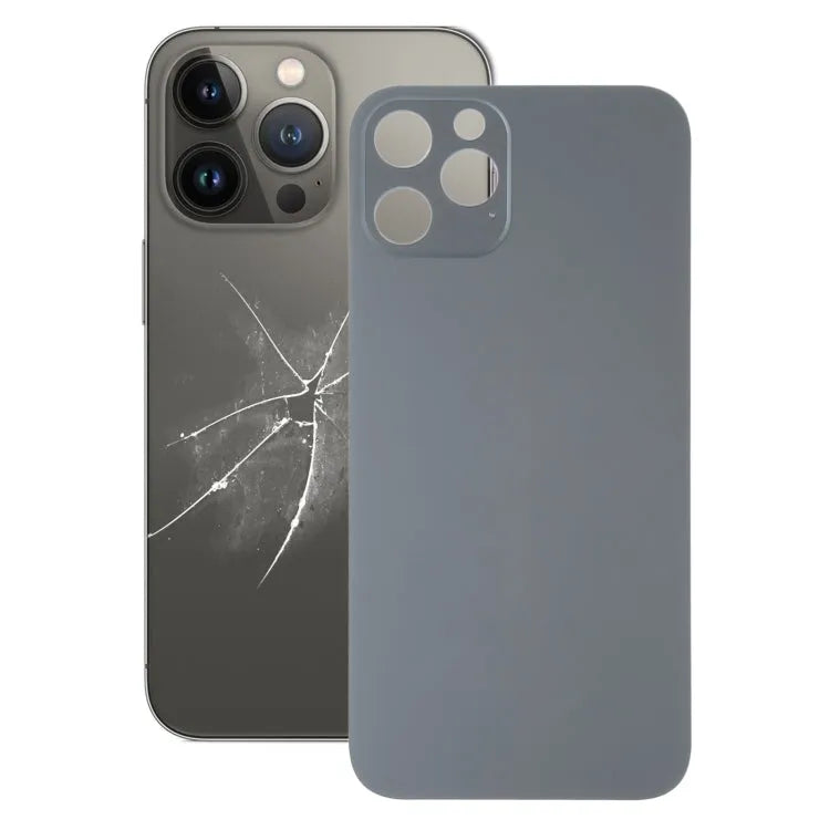 Achterglas met grote camera-uitsparing voor iPhone 13 Pro Max (zwart)