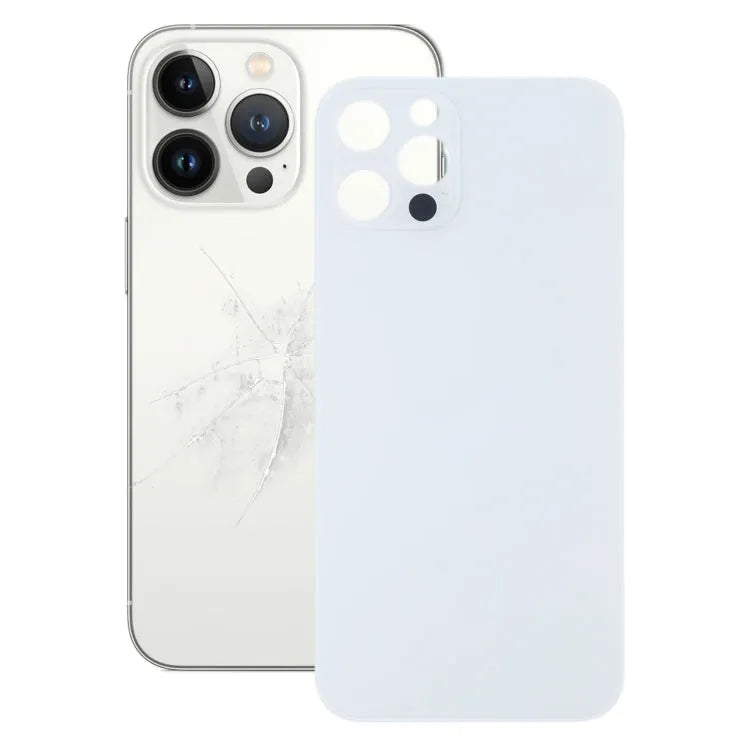 Achterglas met grote camera-uitsparing voor iPhone 13 Pro Max (wit)